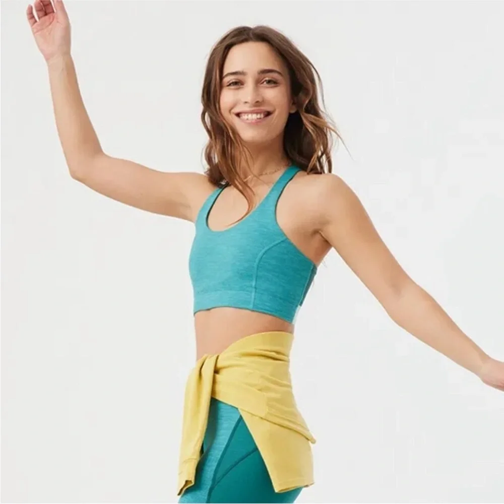 Outdoor Voices Doing Things Thrive Bra in Succulent/Jasper Blue Green XXXL NWT - Picture 3 of 10
